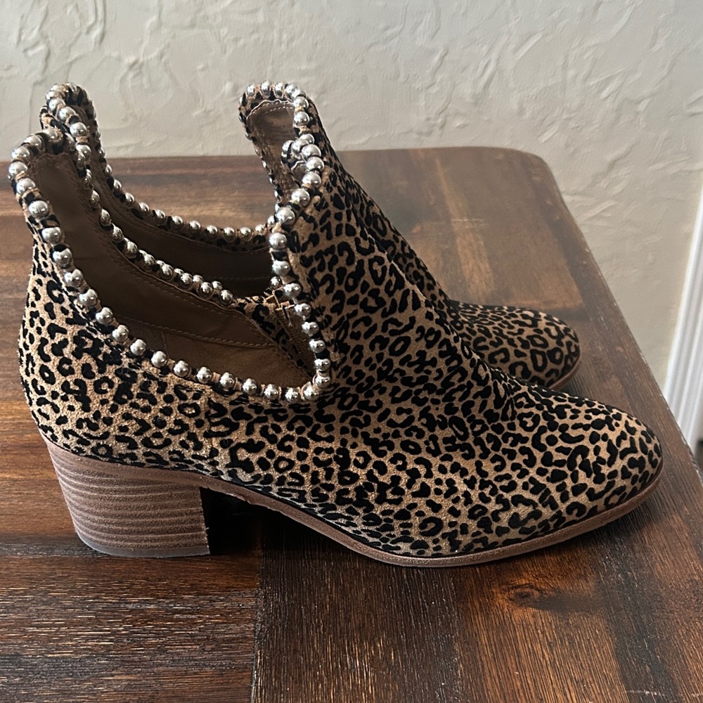 Gianni Bini Leopard Print Ankle Boots